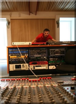 DJ Jean-Charles Savary in the studio.