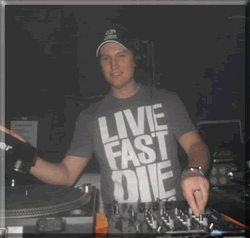 DJ Terry Clark playing latest dance anthems .