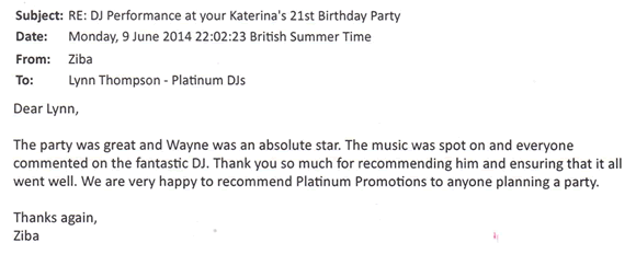 21st Birthday Party DJ Hire Surrey with Disco - Platinum DJs - DJ Wayne Smooth