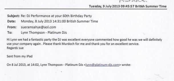 DJ Disco Review - Mauritian Birthday Party - Essex - DJ Murdoch Wilson