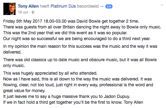 David Bowie get together with DJ Jason Dupuy