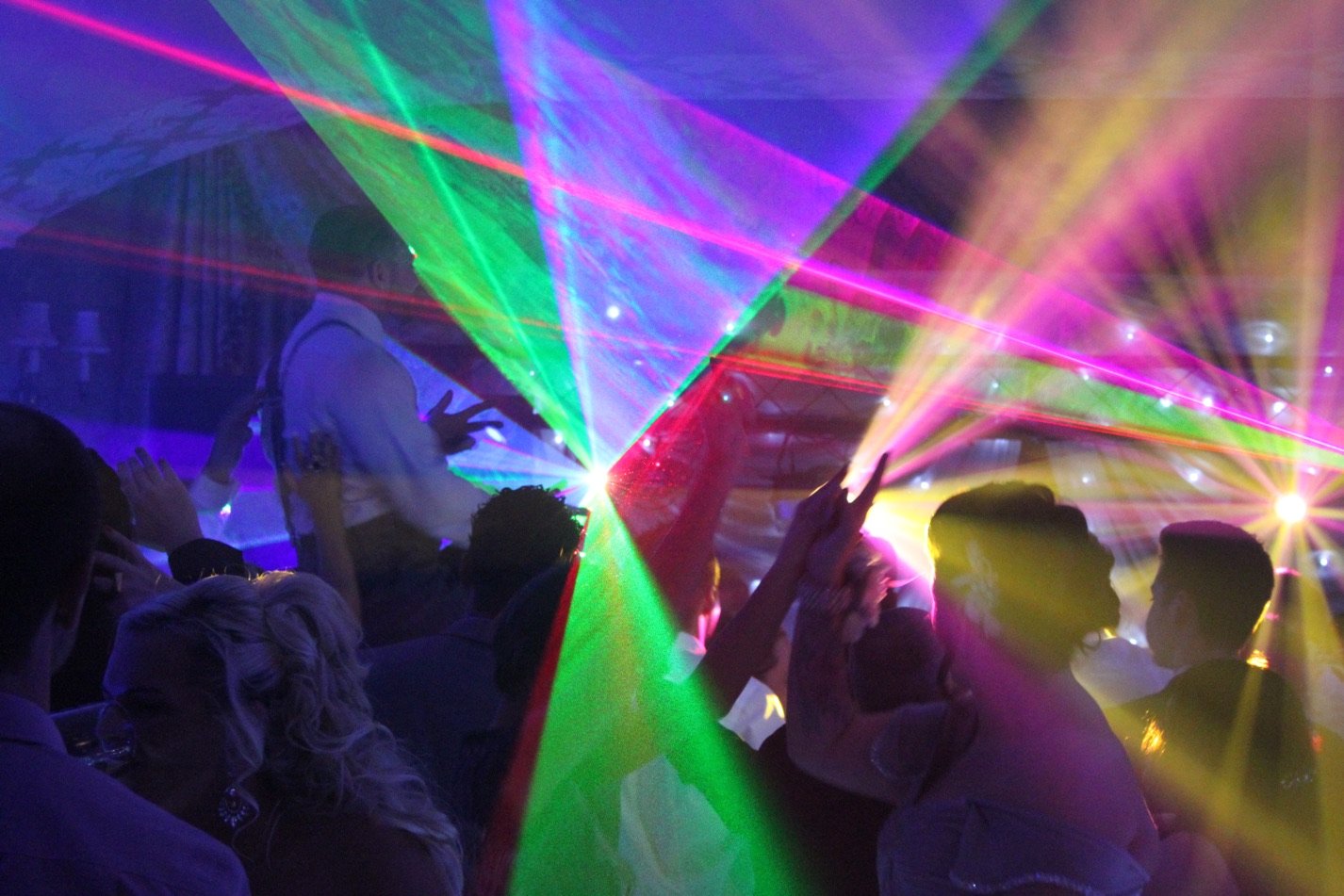 Hire DJ with stunning laser show and amazing disco