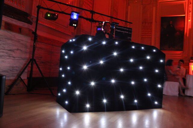 Very high quality LED star cloth DJ Booth