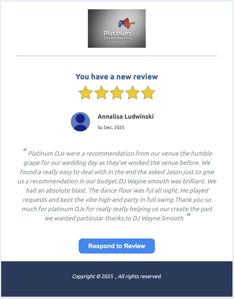 Wedding DJ Review at Humble Grape London for DJ Wayne Smooth.