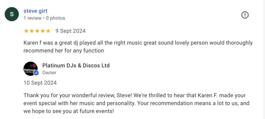 Party DJ in Dartford - Review for DJ Karen F at Brithday Party held at David Lloyds Dartford, Kent.